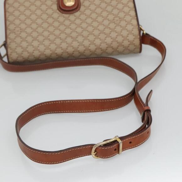 CELINE Macadam Canvas Shoulder Bag Pvc Beige Gold - Picture 7 of 12